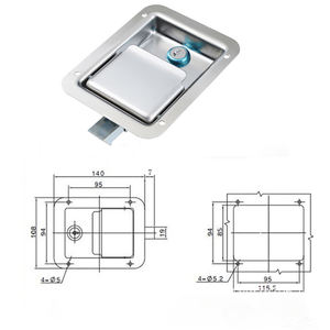 صندوق أدوات قطع غيار هيكل شاحنة مركبة قفل مقبض مجداف مزلاج باب صلب قفل الأجهزة - Product Image 3