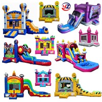 Toboggans gonflables d'extérieur en PVC avec parcours d'obstacles gonflable pour enfants et adultes