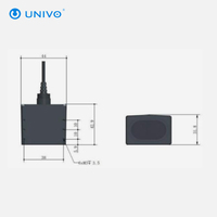 UNIVO UBJG-03 Capteur de distance laser 100m à faible coût, haute fréquence d'images, faible consommation d'énergie, module radar de déplacement miniature 5V-24V