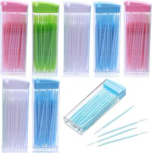 SJ Çift Başlı 50 Adet/Kutu CE Sertifikalı Tıbbi Sınıf PVC/Naylon Diş İpi Ara Diş Temizleyicileri Yan Havalandırmalı - Product Image 3