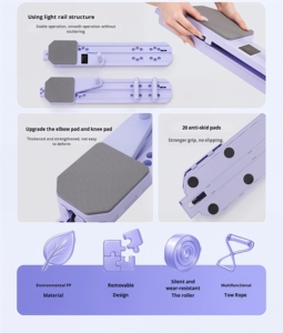 Tabla de Pilates Portátil Directa de Fábrica, Máquina Multifuncional para Ejercicios Abdominales y de Core con Rodillo AB para Fitness en Casa - Product Image 4