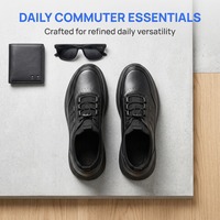 Chaussures décontractées pour hommes, légères, confortables, noires, sportives, avec logo personnalisé, fabrication OEM en gros