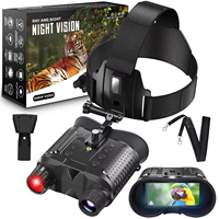 Jumelles de vision nocturne montées sur la tête, pour sports de plein air, caméra d'observation de la faune, dispositif de visualisation infrarouge, étanche et portable