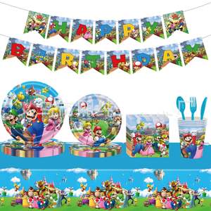 <span class=keywords><strong>Super</strong></span> <span class=keywords><strong>Mario</strong></span> Ballon d'<span class=keywords><strong>anniversaire</strong></span> Bunting Set Décorations de fête de Noël Fournitures Enfants Enfants Décor Fête d'<span class=keywords><strong>anniversaire</strong></span> <span class=keywords><strong>Décoration</strong></span> Ensemble - Product Image 1