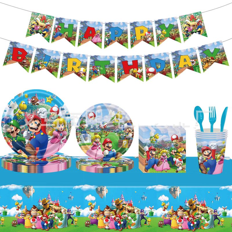 Super Mario Birthday Balloon Bunting Set