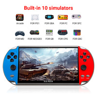 Consoles portables de lecteur de jeu vidéo X12 Plus de 7 pouces avec console de jeu à main de jeux intégrée
