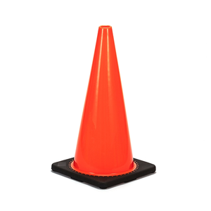Venta al por mayor Wesure Safety S7119 28 ''Base negra PVC naranja tráfico cono Australia estándar reflectante 37CM * 37CM advertencia de tráfico - Product Image 1