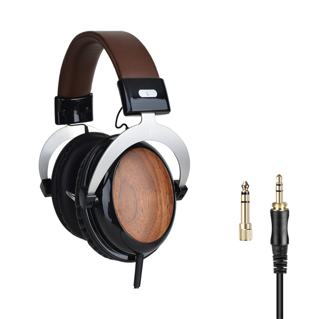 High Fidelity Over-Ear Wired Headphones with Microphone Big Earmuffs for Studio DJ Music Monitoring 3.5mm Interface