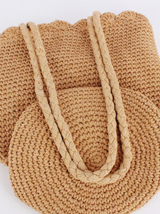 Nuevo Bolso de Hombro Tejido a Mano Estilo Mori, Mediano, de Cuerda de Algodón, Versátil, para Playa, Vacaciones, Viajes y Ocio, Tanjing - Product Image 2