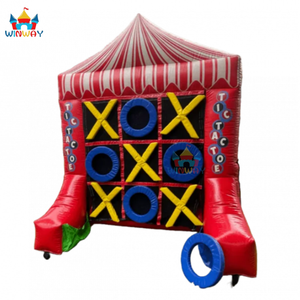 Jeu gonflable géant 2 en 1 pour fête, jeu de carnaval, cinq de suite, tic-tac-toe pour enfants et adultes WINWAYTOYS PVC extérieur - Product Image 6
