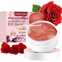 Masque pour les yeux 80g à l'extrait de rose, hydratation intense pour réduire les poches et améliorer la sécheresse, soin quotidien des yeux, OEM ODM, logo personnalisé