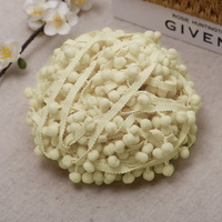 Haute qualité 2.5cm couture Pom Pom dentelle coupe frange Nylon multicolore Pompon boule pompon néon Orange garniture pour vêtement rideau