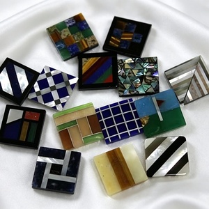 Perles de mosaïque en coquillages naturels et pierres précieuses, accessoires faits à la main pour la fabrication de boutons de manchette, cadeau, fête, vente en gros - Product Image 4