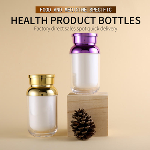 ขวดอาหารเสริมน้ำมันปลาอะคริลิคขนาด100มล. <span class=keywords><strong>160</strong></span>มล. ฉลากสีทองเงินสีน้ำเงิน - Product Image 3