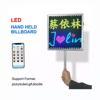Afficheur LED publicitaire programmable par application, 4K, rechargeable par USB, portable, panneau d'affichage LED à main avec garantie de 3 ans