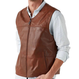 Chaleco de Cuero para Hombre, Tejido Transpirable, Cómodo, Informal, Ligero, Precio Razonable, Hecho en Fábrica - Product Image 5