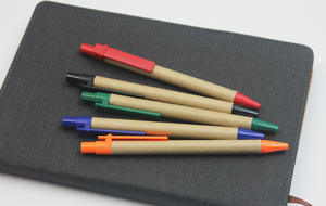 Stylos à bille rétractables personnalisés Simply <span class=keywords><strong>Genius</strong></span>, durables, encre noire, impression UV, plastique écologique, pour le bureau, l'école, les journaux - Product Image 3