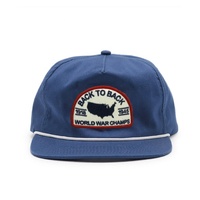 Casquette plate en coton à 5 panneaux avec fermeture à pression, non structurée, avec cordon, personnalisable avec votre propre logo, vente en gros