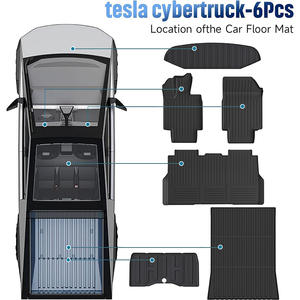 Alfombrilla <span class=keywords><strong>para</strong></span> Piso <span class=keywords><strong>de</strong></span> Automóvil Completa <span class=keywords><strong>para</strong></span> Tesla Cybertruck Cyber Pickup Truck, Alfombrilla <span class=keywords><strong>de</strong></span> TPE <span class=keywords><strong>para</strong></span> Todo Clima, Protección Ambiental, Ajuste OLIVER - Product Image 3