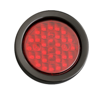 Feu arrière LED rond de 4 pouces, STOP/CLIGNOTANT/FEU ARRIÈRE pour remorque de camion, conforme aux normes SAE/DOT/FMVSS 108