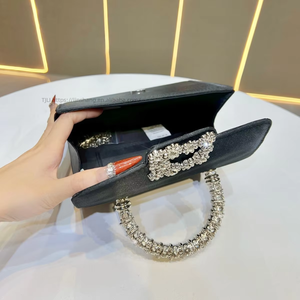New Diamond-encrusted Women's <b>Square</b> Crossbody Bag Small -style High-end Light Luxury Handbag Chain for Tanjing - Product Image 3