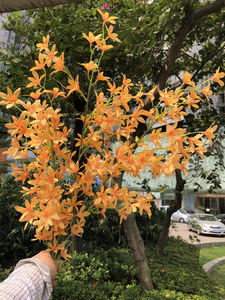 CM-TH287 Orange Jaune <span class=keywords><strong>Oncidium</strong></span> Fleur Artificielle Danse Dame <span class=keywords><strong>Orchidée</strong></span> pour Mariage Décor À La Maison - Product Image 3