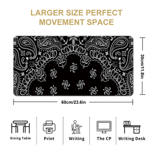 Conception de fleurs sombres grand tapis de souris étendu XXL en caoutchouc PC ordinateur tapis de souris de jeu tapis de bureau bord de verrouillage de CS GO LOL tapis de bureau - Product Image 2