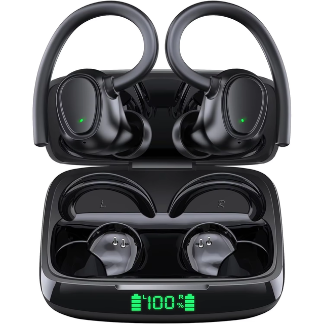I21 in Ear Ear Hook Sports Noise Cancelling True Wireless Earphones HIFI Stereo Earbuds with Waterproof and LED Power Display