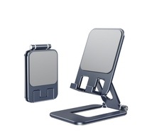 Support de téléphone portable pliable en alliage d'aluminium robuste de haute qualité, support de bureau plat pour ordinateur portable, support de téléphone mobile