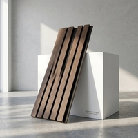 Panneau acoustique linéaire en MDF à grain de bois de luxe, absorption acoustique haute performance, panneau mural insonorisant, panneau décoratif