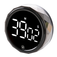 Runder Reifenförmiger Digitaler Selbstrotierender Magnetischer Elektronischer Countdown-Timer, Batteriebetrieben, für Fitness und Kochen