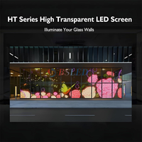 Écran LED flexible transparent pour location intérieure, film optique en PET composite, luminosité 4500, pour vitrines de magasins