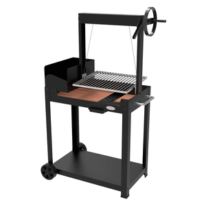 Parrilla de Carbón <span class=keywords><strong>y</strong></span> <span class=keywords><strong>Leña</strong></span> de Acero Inoxidable Estilo Santa María Argentina Moderna, Superficie de 830x550mm para Camping, Gran Venta - Product Image 3