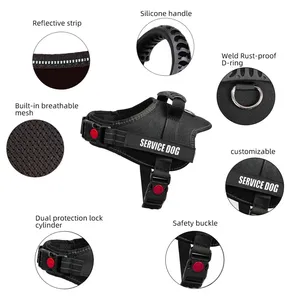 Harnes anjing personalisasi Terbaik dengan Layanan tambalan nama rompi anjing tidak ditarik tanpa kerah untuk anjing kustom hewan peliharaan kecil sedang - Product Image 5