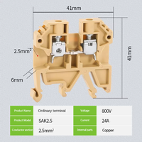 Bloc de bornes universel modulaire à montage sur rail DIN, connecteur de raccordement à vis pour armoire de distribution électrique