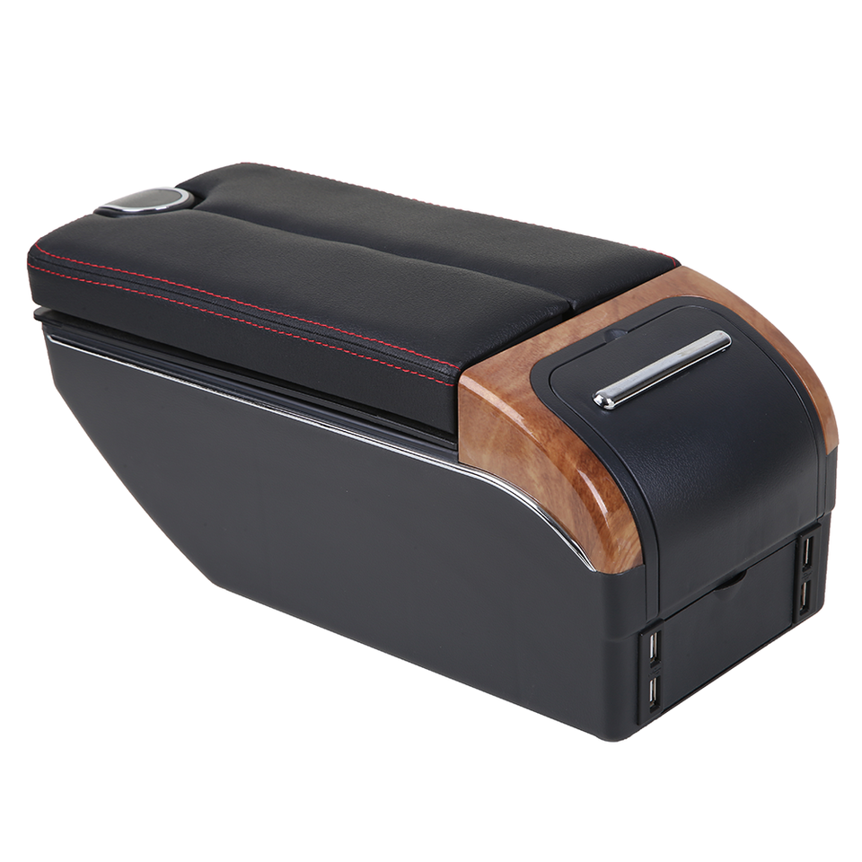 Universal Genuine Leather Adjustable USB Car Storage Box with Cup Holder | SYFSX0001 | Alibaba.com