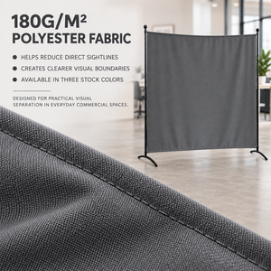 Divisor de Espacios <span class=keywords><strong>para</strong></span> Oficina de 180x180cm, Marco de Tubo de Acero de 19mm, Tela de Poliéster de 180g, Patas en Arco <span class=keywords><strong>para</strong></span> Oficina de Diseño Abierto - Product Image 5