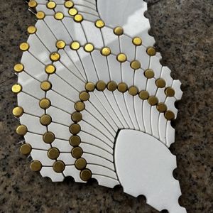 Nuevo Mosaico <span class=keywords><strong>de</strong></span> Mármol Blanco Natural con Diseño <span class=keywords><strong>de</strong></span> Rosas y Flor, Mosaico <span class=keywords><strong>de</strong></span> Mármol con Madreperla, Decoración <span class=keywords><strong>de</strong></span> Pared <span class=keywords><strong>de</strong></span> Lujo, Azulejo para Revestimiento - Product Image 3