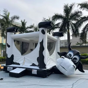 Maison de rebond gonflable pour vache durable Château sautant <span class=keywords><strong>blanc</strong></span> <span class=keywords><strong>et</strong></span> <span class=keywords><strong>noir</strong></span> pour fête <span class=keywords><strong>et</strong></span> location sur <span class=keywords><strong>le</strong></span> thème de la ferme Idéal pour l'intérieur <span class=keywords><strong>et</strong></span> l'extérieur - Product Image 3