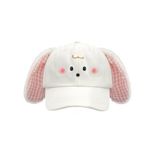 Casquette de baseball mignonne à oreilles de lapin en peluche à carreaux pour femme, grande circonférence de tête, chapeau à bec de canard doux, pliable, en toile, protection solaire - Product Image 5