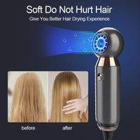 Resuxi BSMC-801 sèche-cheveux ionique professionnel sèche-cheveux à séchage rapide léger à faible bruit sans feuilles avec diffuseur