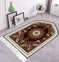 PM194 Weiche und Plüsch-Gebets matte mit Quasten Bedruckter Kristallsamt-Wohnzimmer teppich für Absorption und Komfort