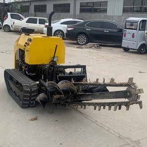 Wisdomox - Caja de Cambios para Zanjadora Montada en Tractor con Control Remoto, Máquina Multifuncional para Cavar Zanjas con Cadena, Excavadora Agrícola de Alta Gama, Color Amarillo - Product Image 5