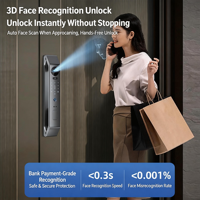 Serrure Intelligente Entièrement Automatique en Gros avec Reconnaissance Faciale 3D, Interphone Vidéo et Entrée par Empreinte Digitale pour Porte en Bois, Stockage Cloud Domestique