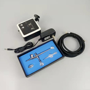 Kit de aerógrafo para decoración de uñas con mini bomba eléctrica, 3 configuraciones de velocidad, alimentación por gravedad portátil para aplicación de esmalte de uñas en gel - Product Image 4
