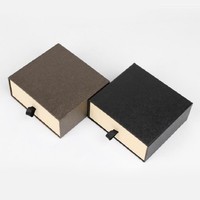 Boîte à tiroir en carton gaufré personnalisée pour le rangement et la présentation de bijoux