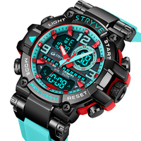 Montres Stryve S8025 de marque supérieure 5ATM, montres numériques sportives colorées pour hommes, montres de créateur tendance à double mouvement, montre-bracelet pour hommes