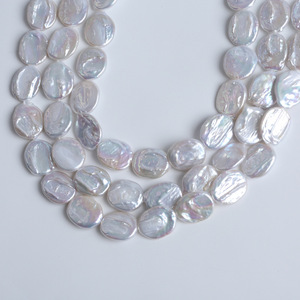 Perla Barroca Natural de Agua Dulce, 14*19mm, Ovalada, Tipo Botón, para DIY, Material de Joyería, en Stock, Perla de Agua Dulce Colorida - Product Image 3