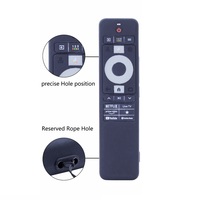 Funda Protectora de Silicona para Control Remoto de TV en Inglés Haier HTR-U34G, con Diseño Hueco Anticaídas y Grueso