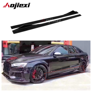 Faldones Laterales de Fibra de Carbono Real Estilo MTC de Alta Calidad para Audi 8V RS3 S3 <span class=keywords><strong>A3</strong></span> Sline 2014-2019, Divisor de Parachoques Lateral de Fibra de Carbono - Product Image 1